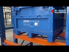 Stapelbare en opvouwbare opslag Steel Wire Mesh Palet Cage werk bin wire mesh pallet container