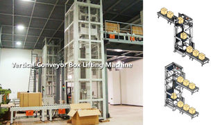 Verticale transportbox-hefmachine