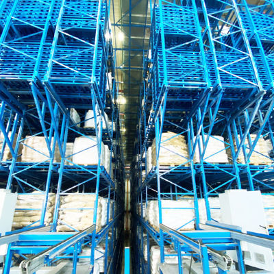 Double Deep Palet Stacker Crane voor ASRS, Floor Supported SRM ((Storage Retrieval Machine), Automatic Storage And Retrieval System, Room Temperature Warehouse en Cold Storage