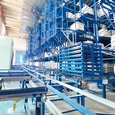 Double Deep Palet Stacker Crane voor ASRS, Floor Supported SRM ((Storage Retrieval Machine), Automatic Storage And Retrieval System, Room Temperature Warehouse en Cold Storage