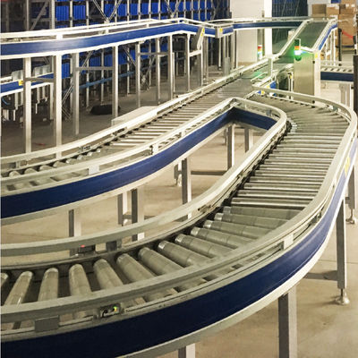 Kartonnen doos transportband sorteersysteem Flexibel zwaartekracht rollenbaansysteem Logistiek sorteermagazijn opbergrek