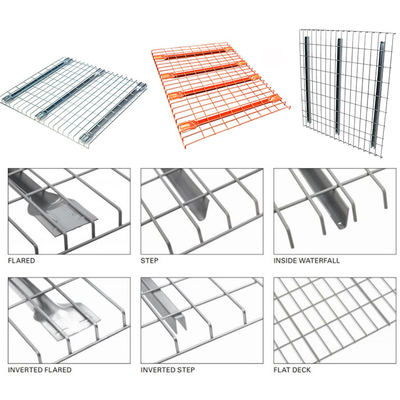 B33 Warehouse Standard Size Flare Waterfall Gelast gegalvaniseerd staal metalen opslag draadnetdek voor palletrekken