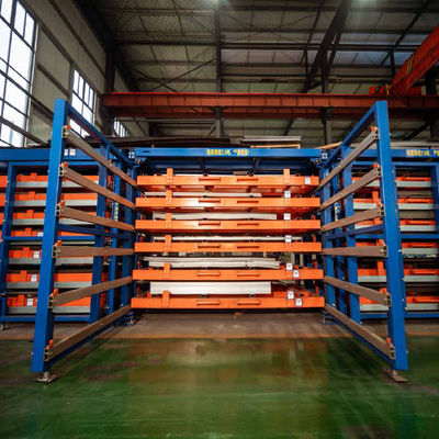 Uitrol metalen structuur rek zwaar werk handmatig horizontaal plaat metalen opslagrek industrieel gebruik
