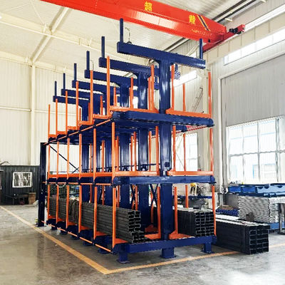 B52: Lange materiaalopslag uitschuifbare cantilever rekken voor staven en pijpen