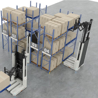 AS/RS (VFR+VNA+Q1P),VFR+Very Narrow Aisle+ Grote en kleine auto's,Very Narrow Aisle Fork-type autonome mobiele robot voor het stapelen en hanteren van pallets in magazijnen