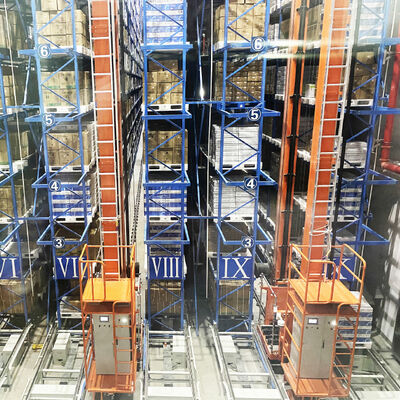 Enkele diepe palletstapelkraan ASRS, Vloerondersteunde SRM (Storage Retrieval Machine), Automatisch opslag- en ophaalsysteem, Automatisering logistiek magazijn