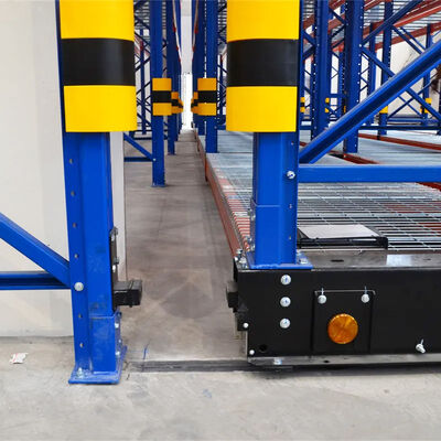 Elektrisch mobiel palletrek Railgeleid elektrisch mobiel rek Warehouse Storage Rack