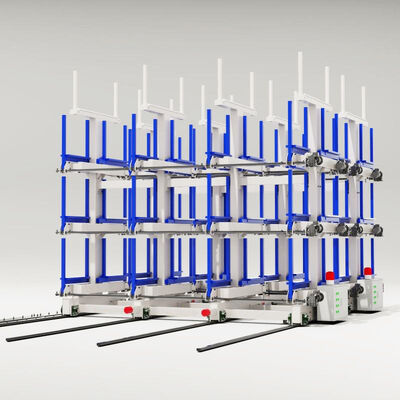Elektrische mobiele telescopische draagarmstellingen Automatische laad- en lossystemen voor magazijnstellingen voor lange producten