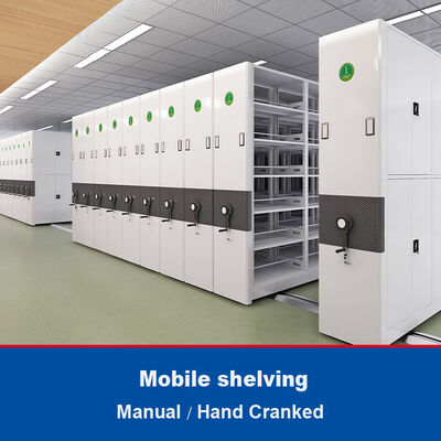 Handmatige Mobiele Opslag Handbediende Verrijdbare Compacte Opslag Archief Compactor Rek Systeem