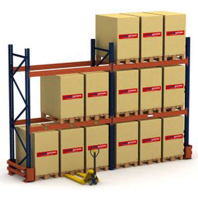4000kg Zware Palletstelling Per Niveau Met 80×60 Kokerbalk
