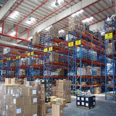 Q235 Stalen Zware Palletstelling 76,2 mm Steek Selectieve Palletstelling