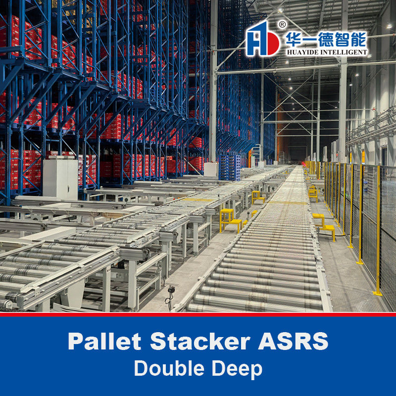 Double Deep Palet Stacker Crane voor ASRS, Floor Supported SRM ((Storage Retrieval Machine), Automatic Storage And Retrieval System, Room Temperature Warehouse en Cold Storage